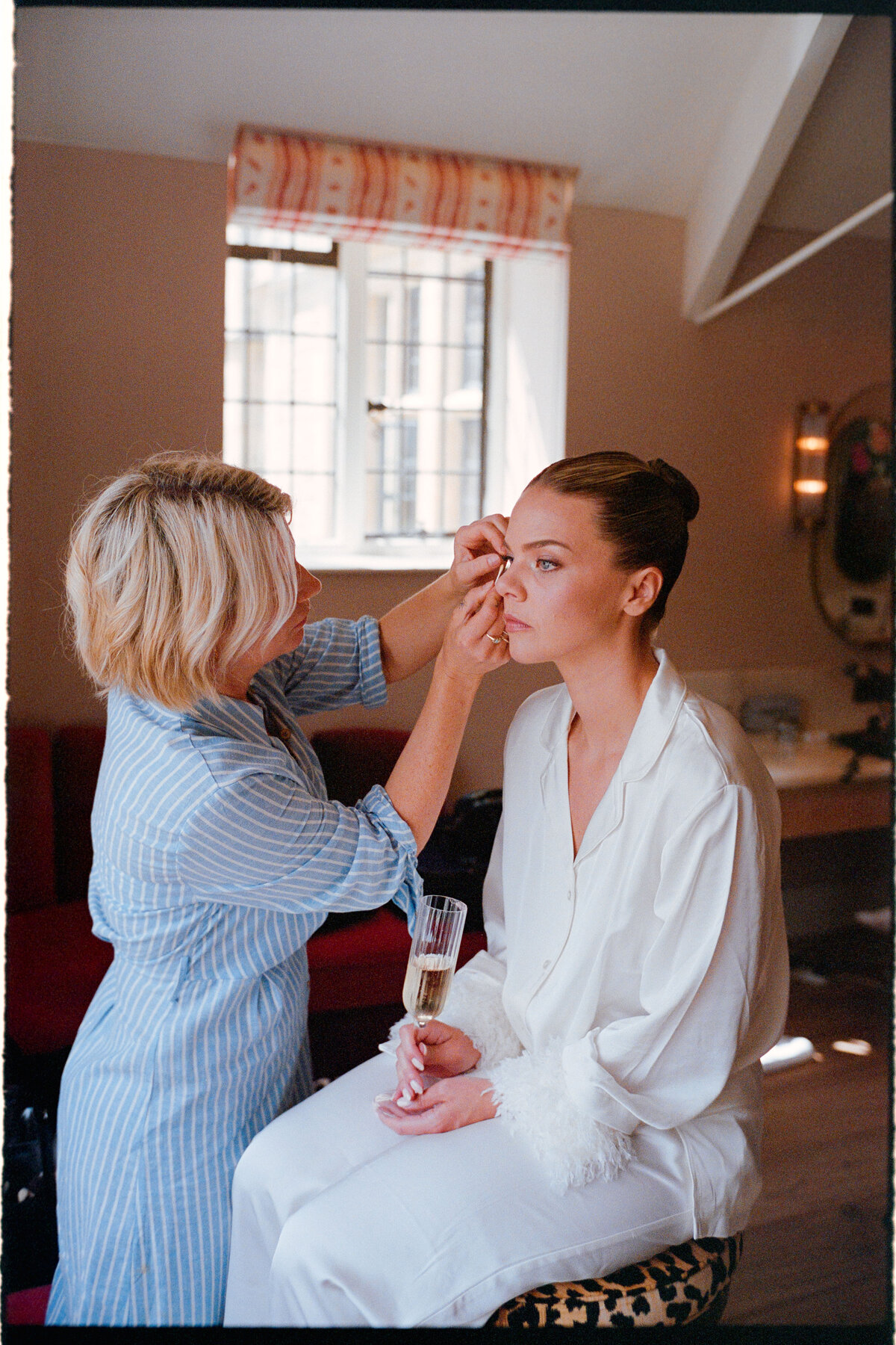 Bridal prep at Kin House captured on 35mm film