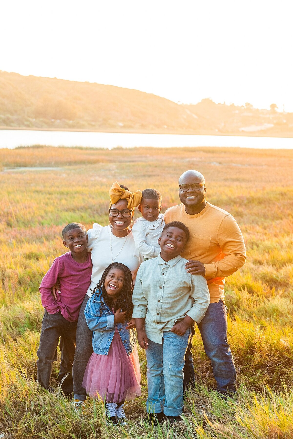 Glen (Beleaf), Yvette (Mrs. Melanin), Theo, Uriah, Anaya, and Uziah Henry from Beleaf in Fatherhood on YouTube.