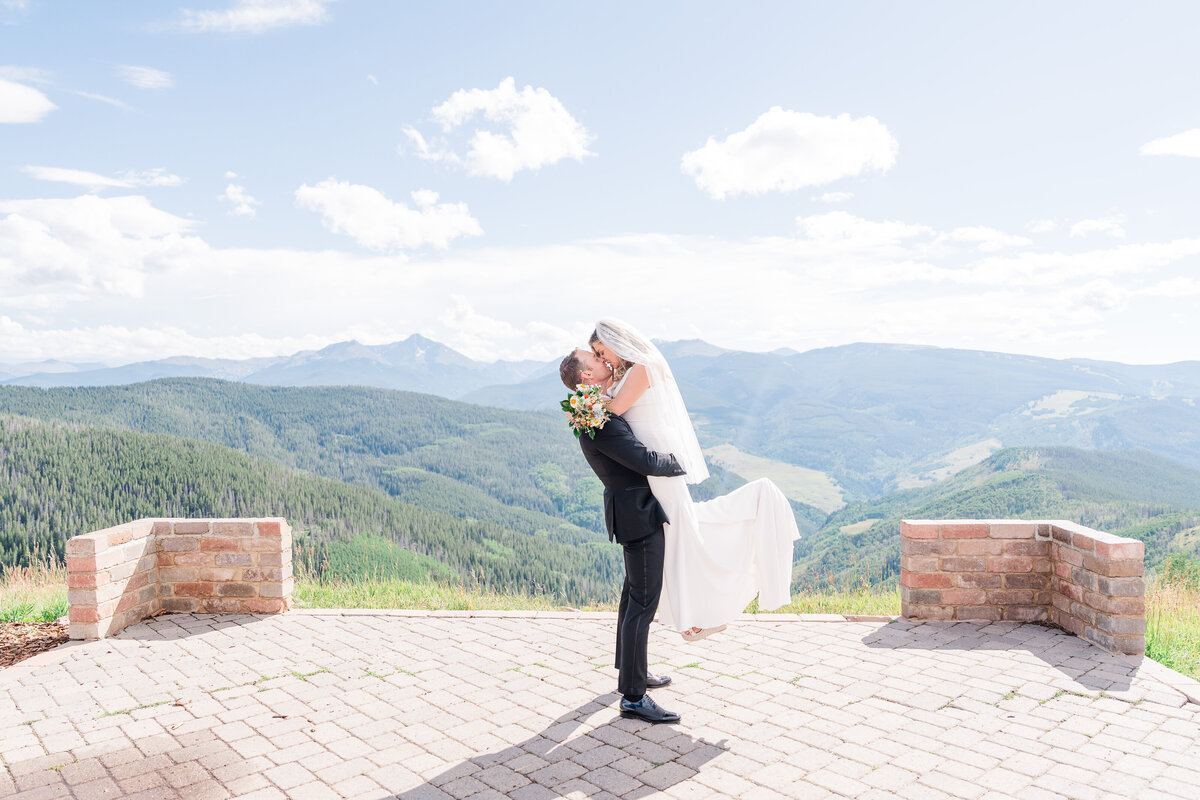 Vail Wedding Deck Mountain Village Romantic Summer Elopement Wedding Ski Lift Elena Spraguer Photography 0018