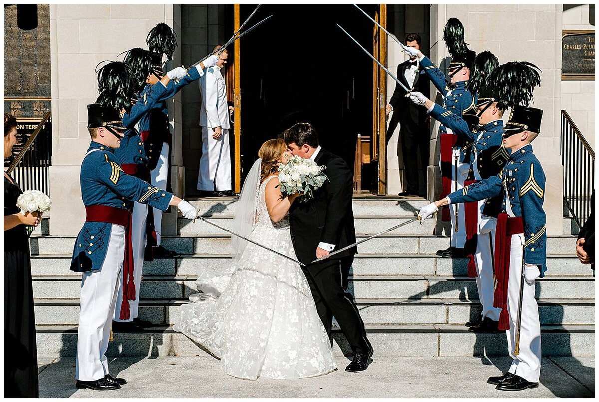 Charleston Weddings Magazine Citadel wedding feature - Amy Kolo