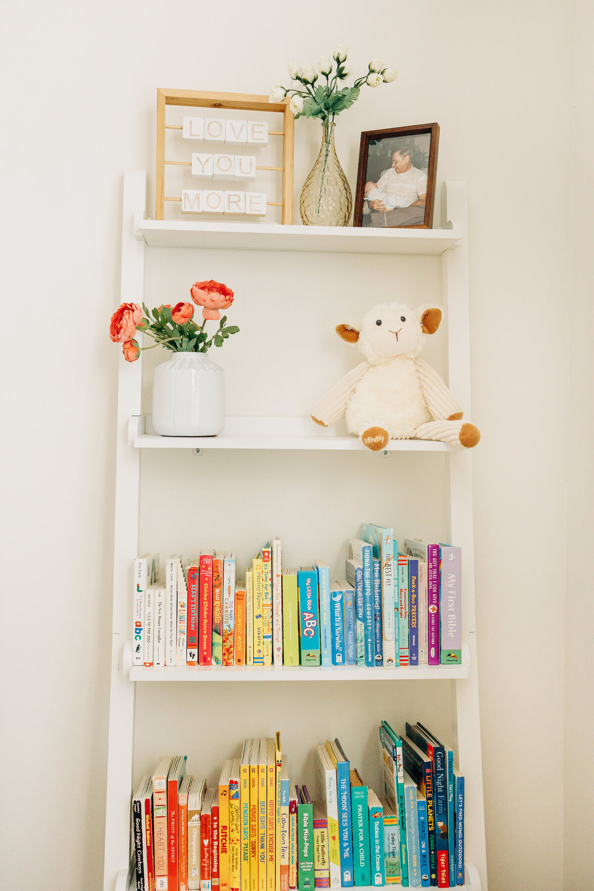 wall of nursery books