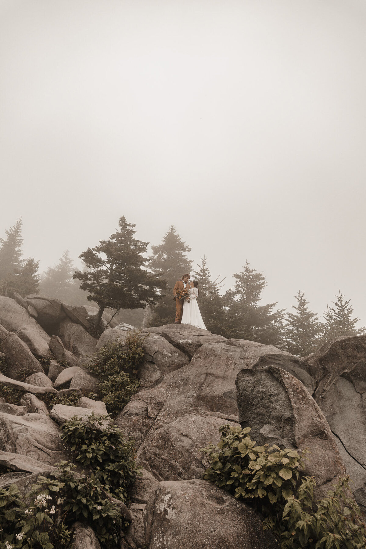 Mountain wedding portrait