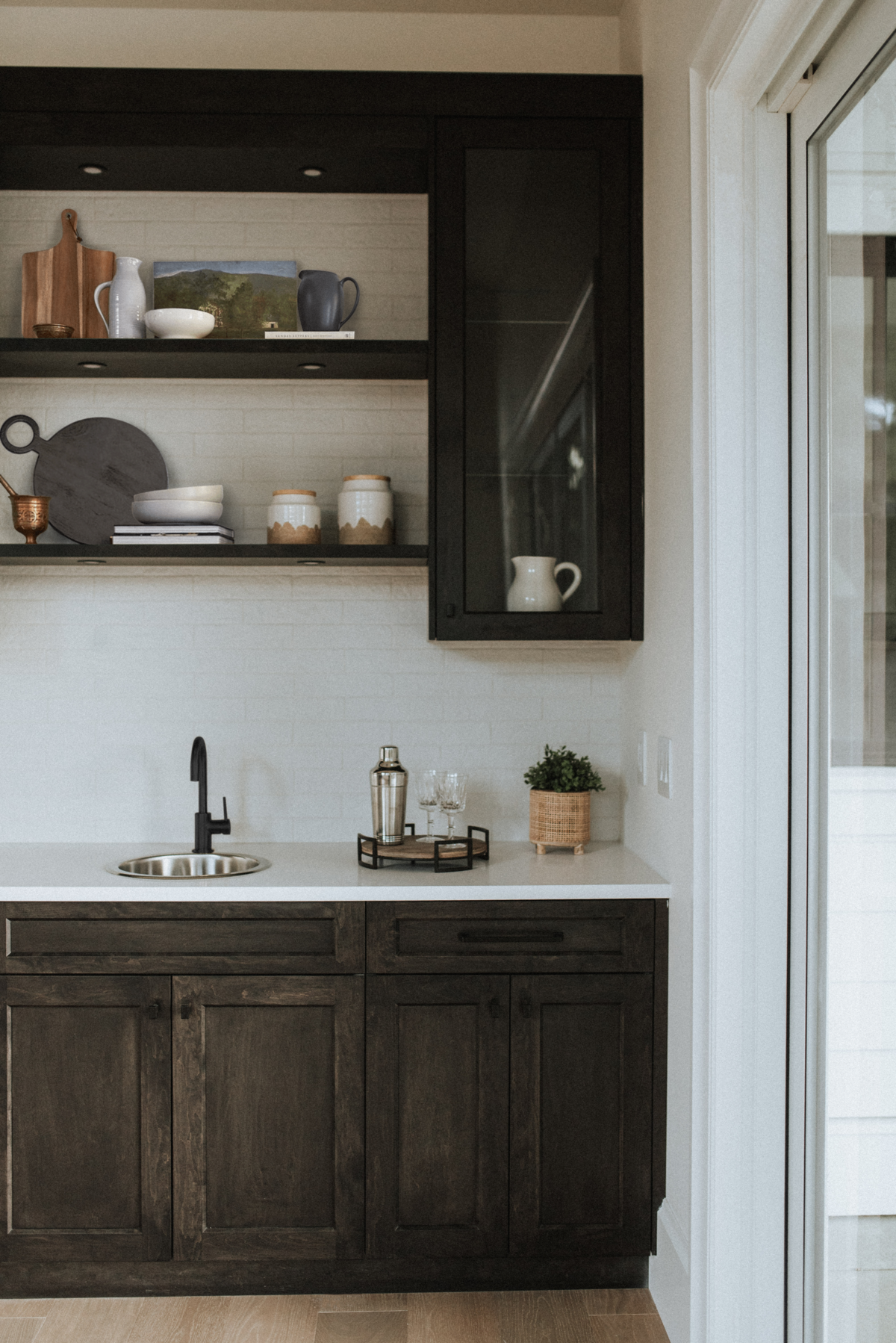 dark-wood-wet-bar-cabinets