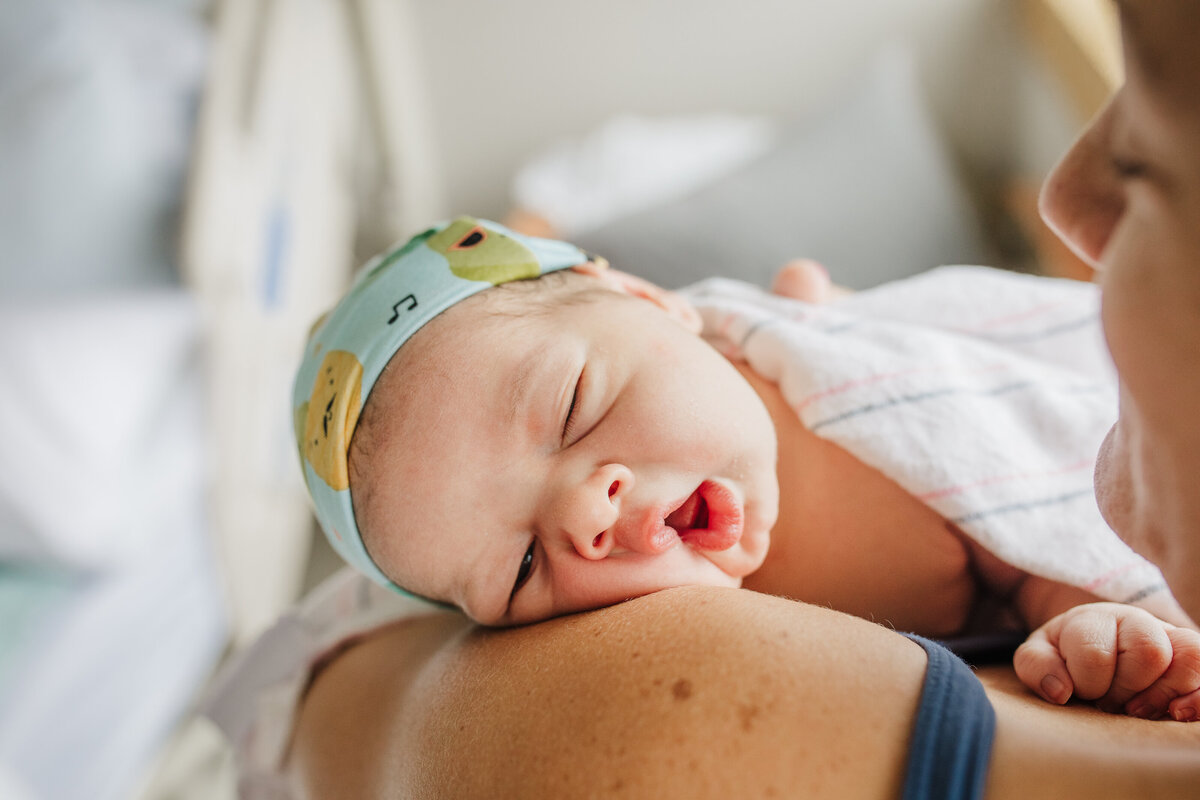 boston newborn photography in the hospital