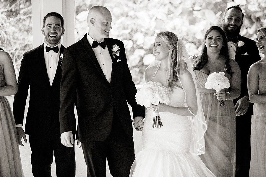 jupiter beach resort wedding party walking