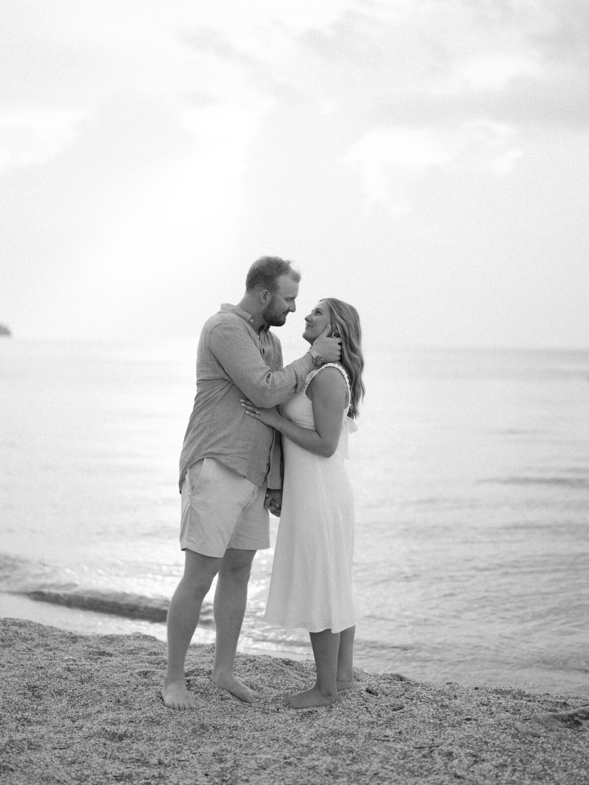 Beach Engagement Session at Edgewater Park Carla and Will-68