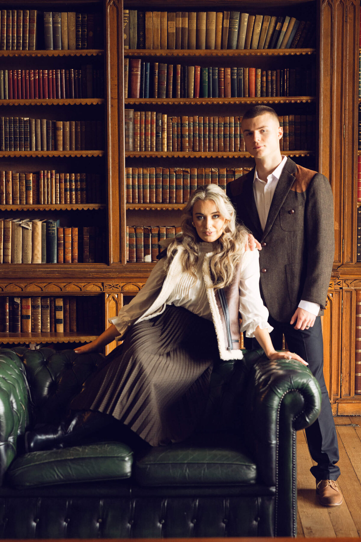A wedding engagement photo shoot at Luttrellstown castle in Dublin Ireland