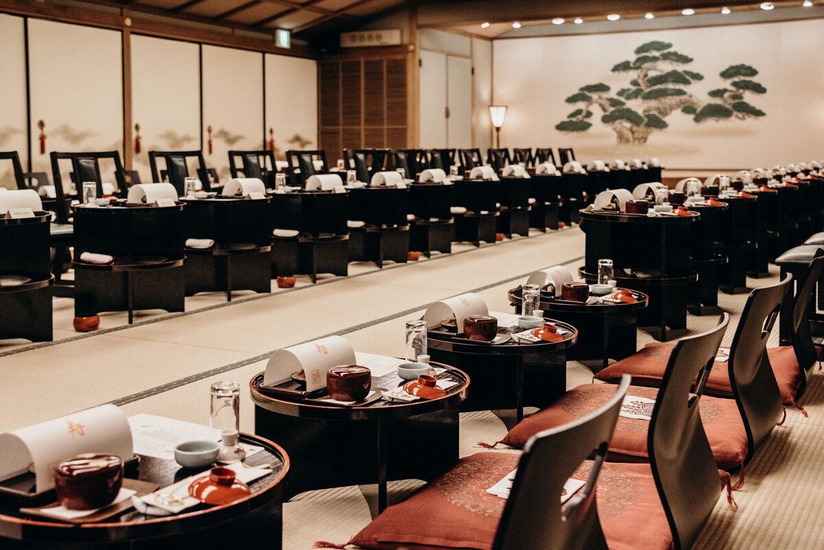 Kyoto Japan Wedding Reception Cocktail Hour