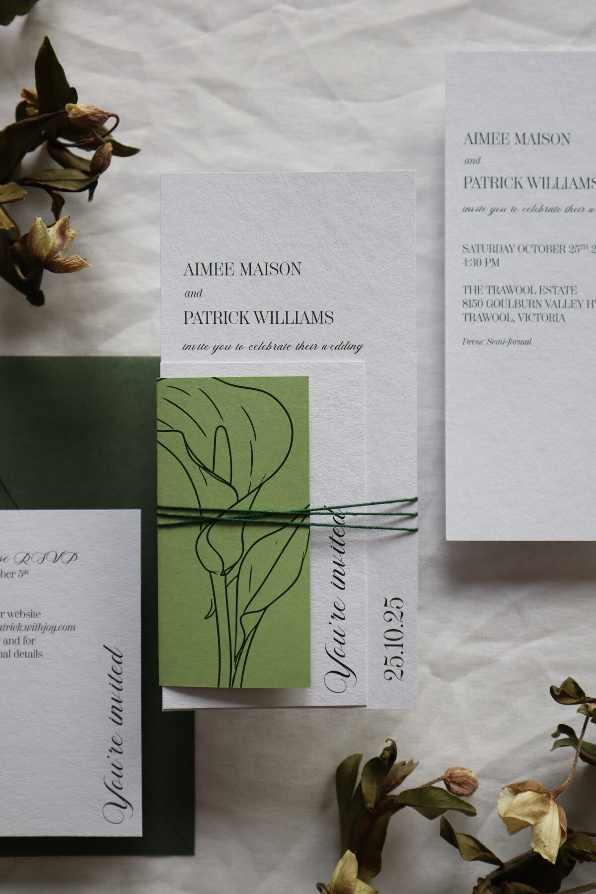 Greenery-wedding-invitations