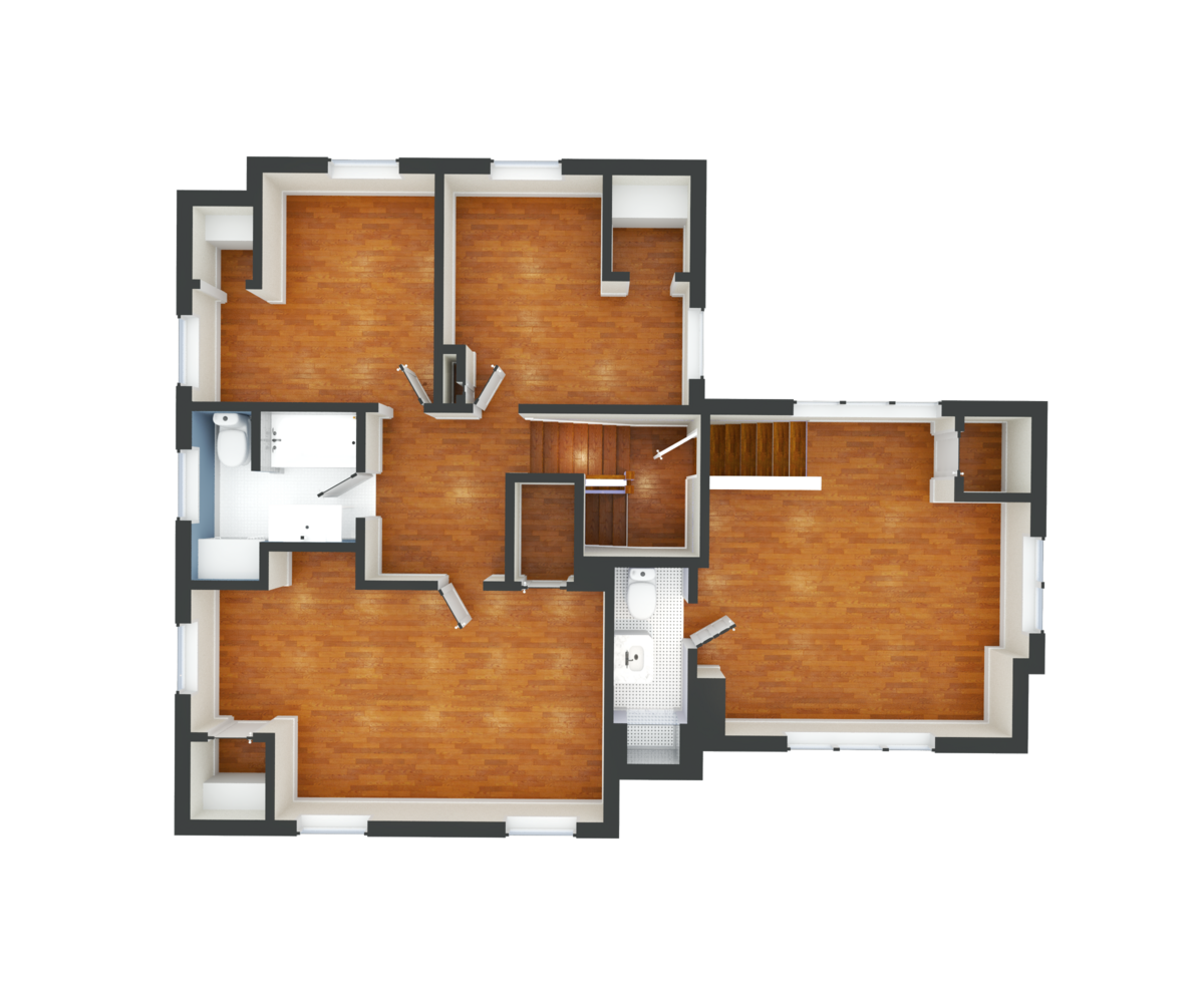 Realistic 3D Floor Plan - furniture FL2