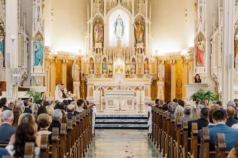 Wedding Ceremony at St. Mary’s in Evansville111