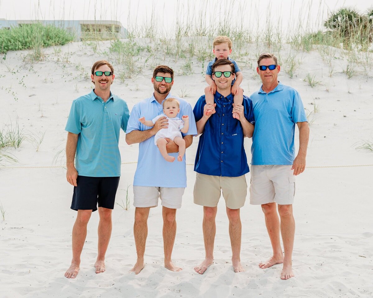 Family photos on the beach in Jacksonville, Florida