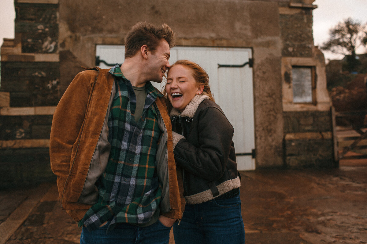 Engagement shoot_couples session_wild winter shoot_Hope Cove_004