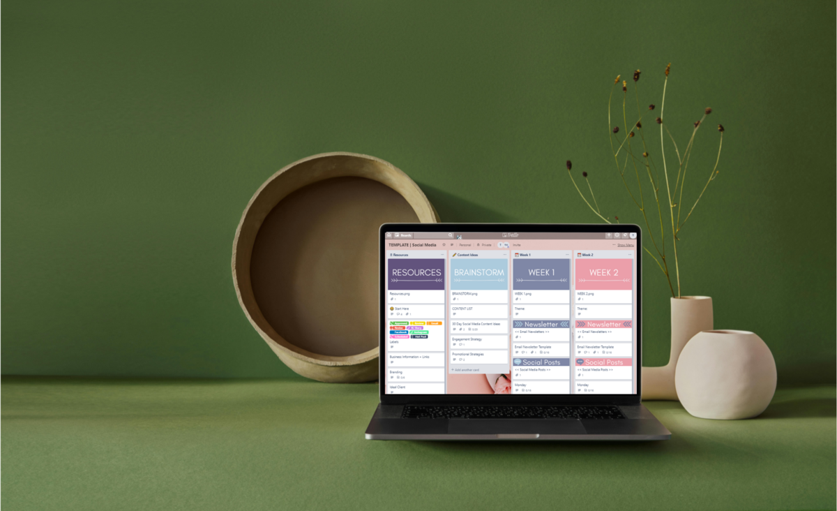 Trello Board for Social Media