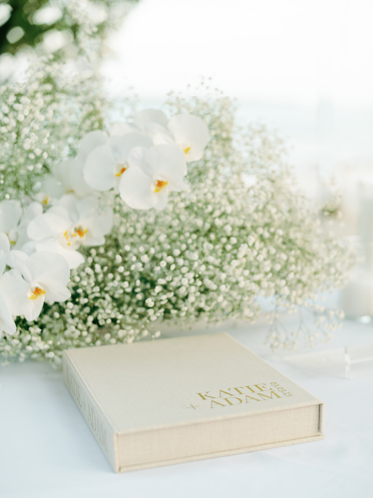 KATIE AND ADAM - ISLA BELLA BEACH RESORT - KEY WEST WEDDING - KEY WEST WEDDING PLANNER - FLORIDA KEYS WEDDING - FLORIDA KEYS WEDDING PLANNER - WEDDING DECOR - WEDDING INSPO - BABYS BREATH - GUESTBOOK