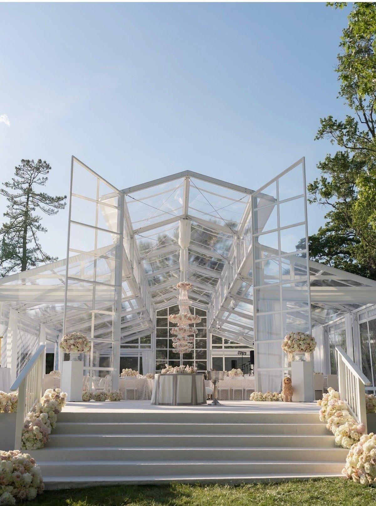 White Garden Tent - Entrance