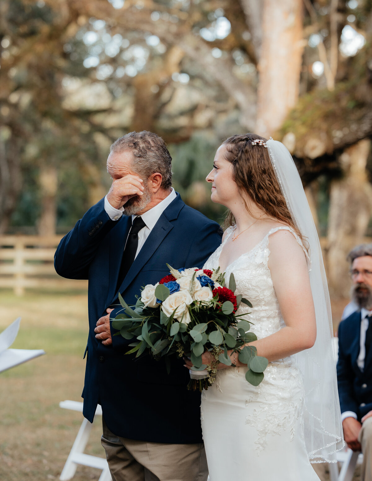 Father of Bride crying at ceremony
