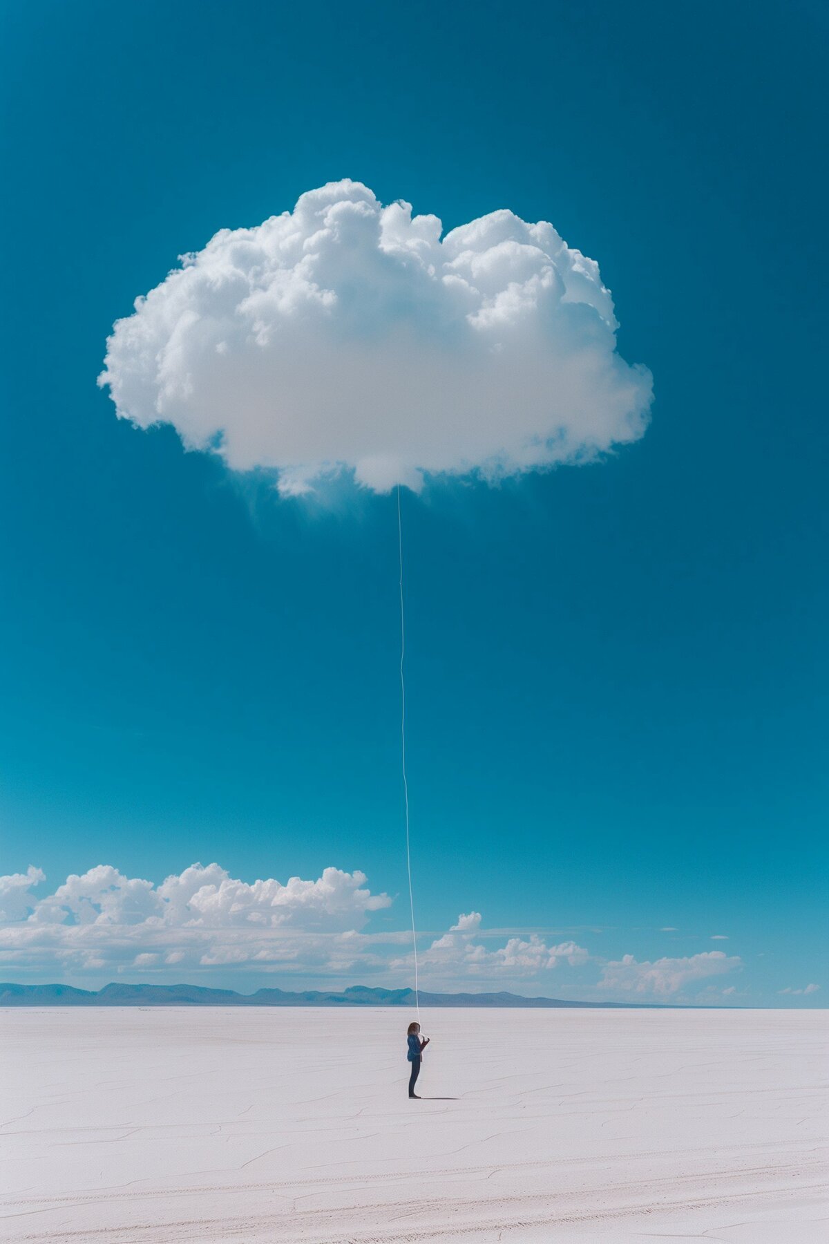 Lone Person with Cloud