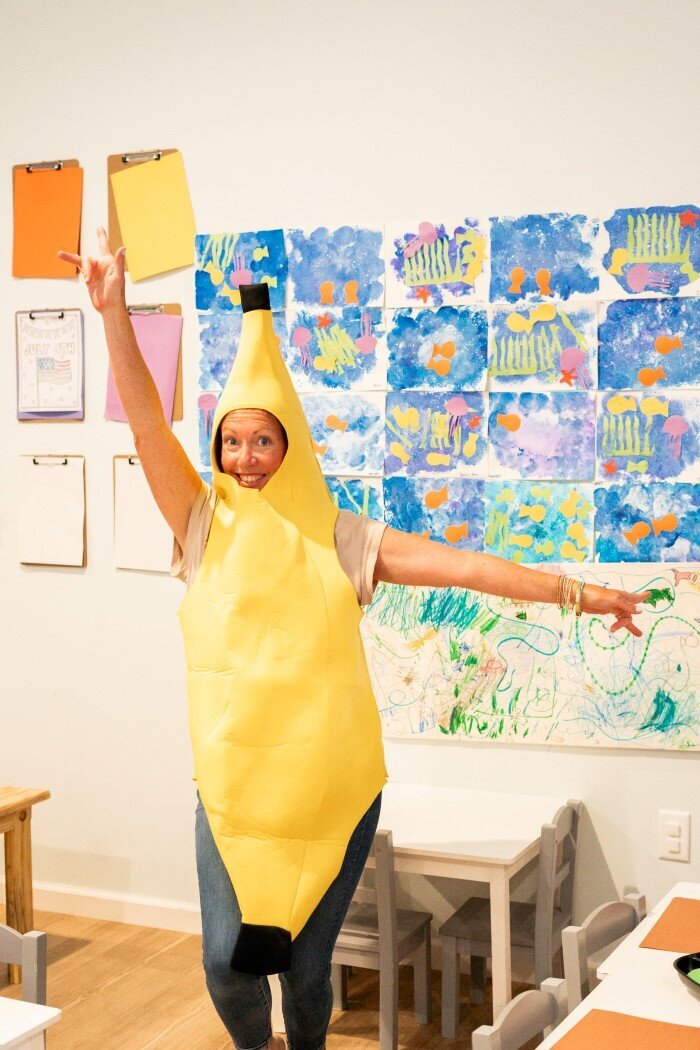 The Nest's learning center teacher dress up day