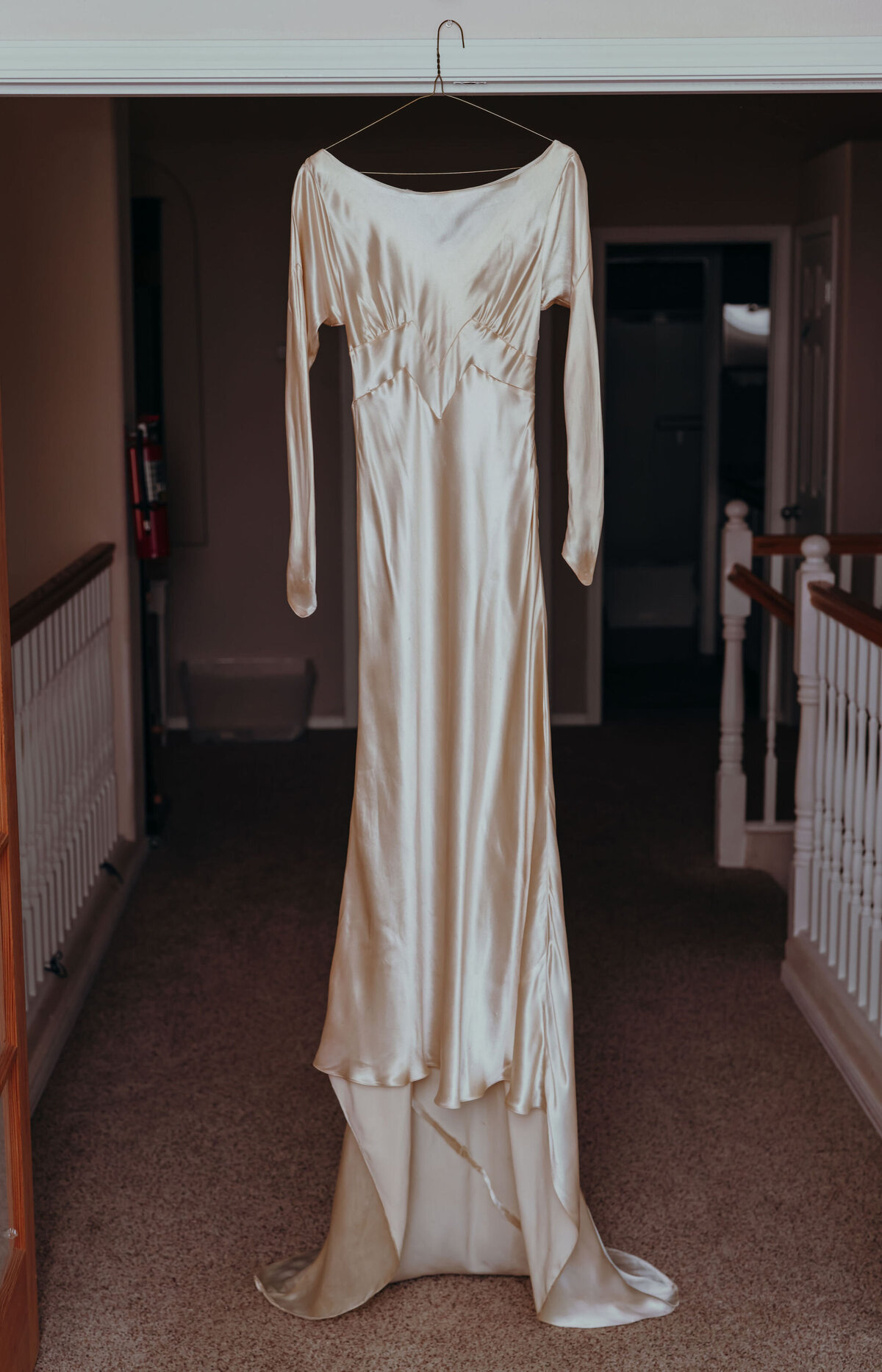 a silk wedding dress