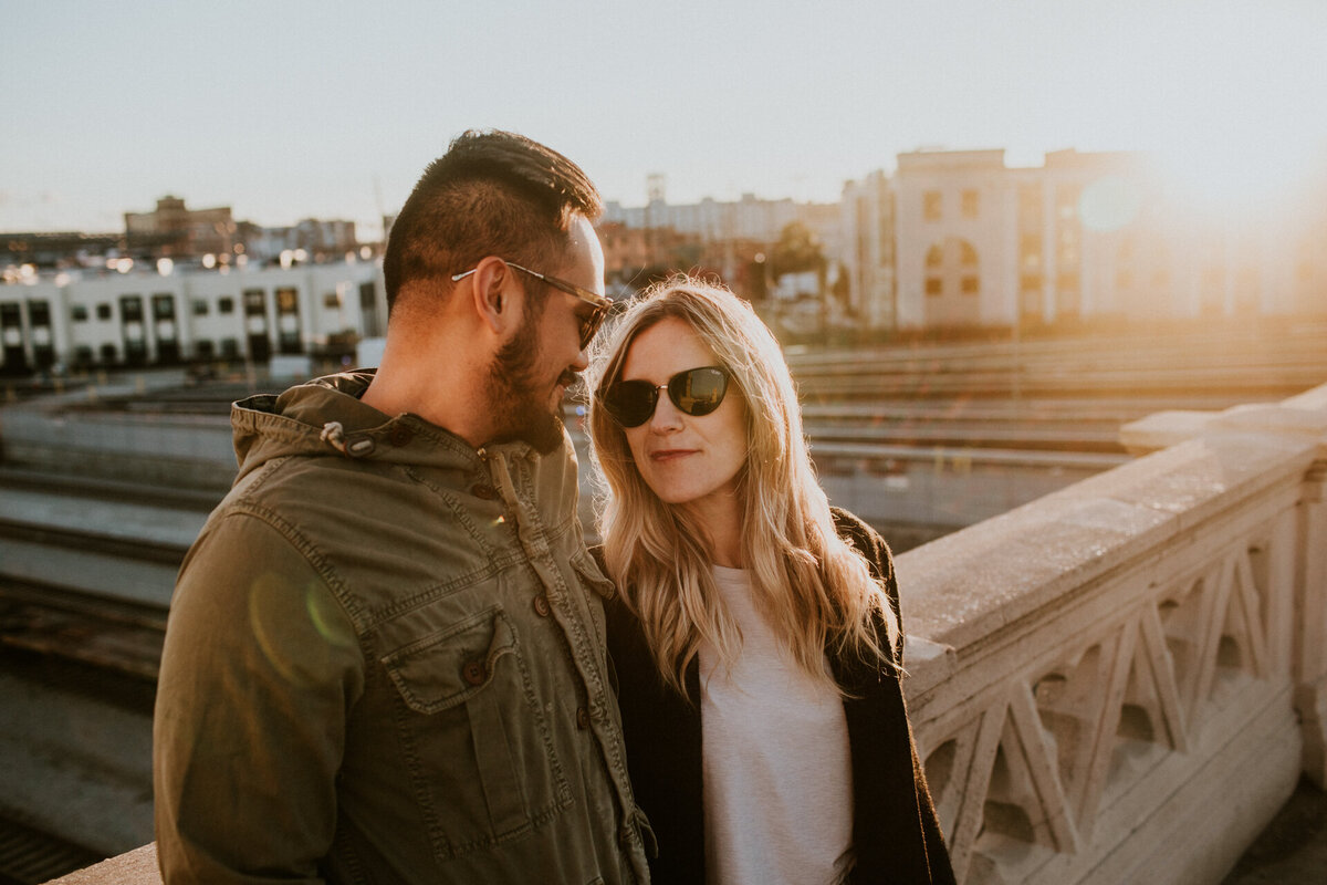 Downtown Los Angeles Engagement Photos-12