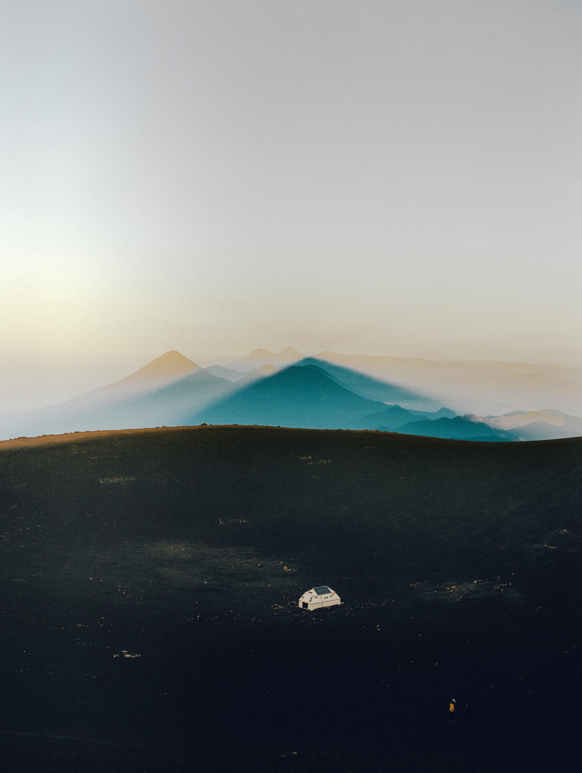 morning fog over guatemala mountains