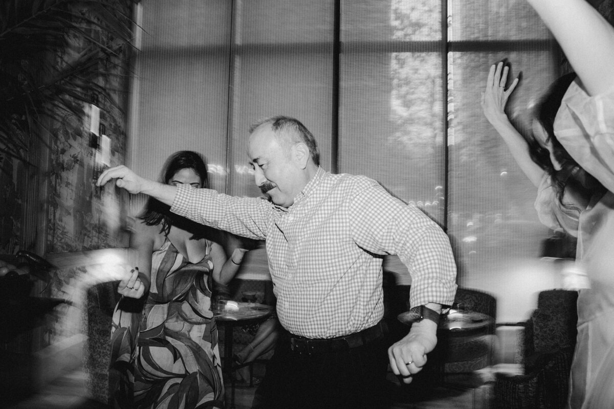 Wedding guests dancing at the Proper Hotel Austin
