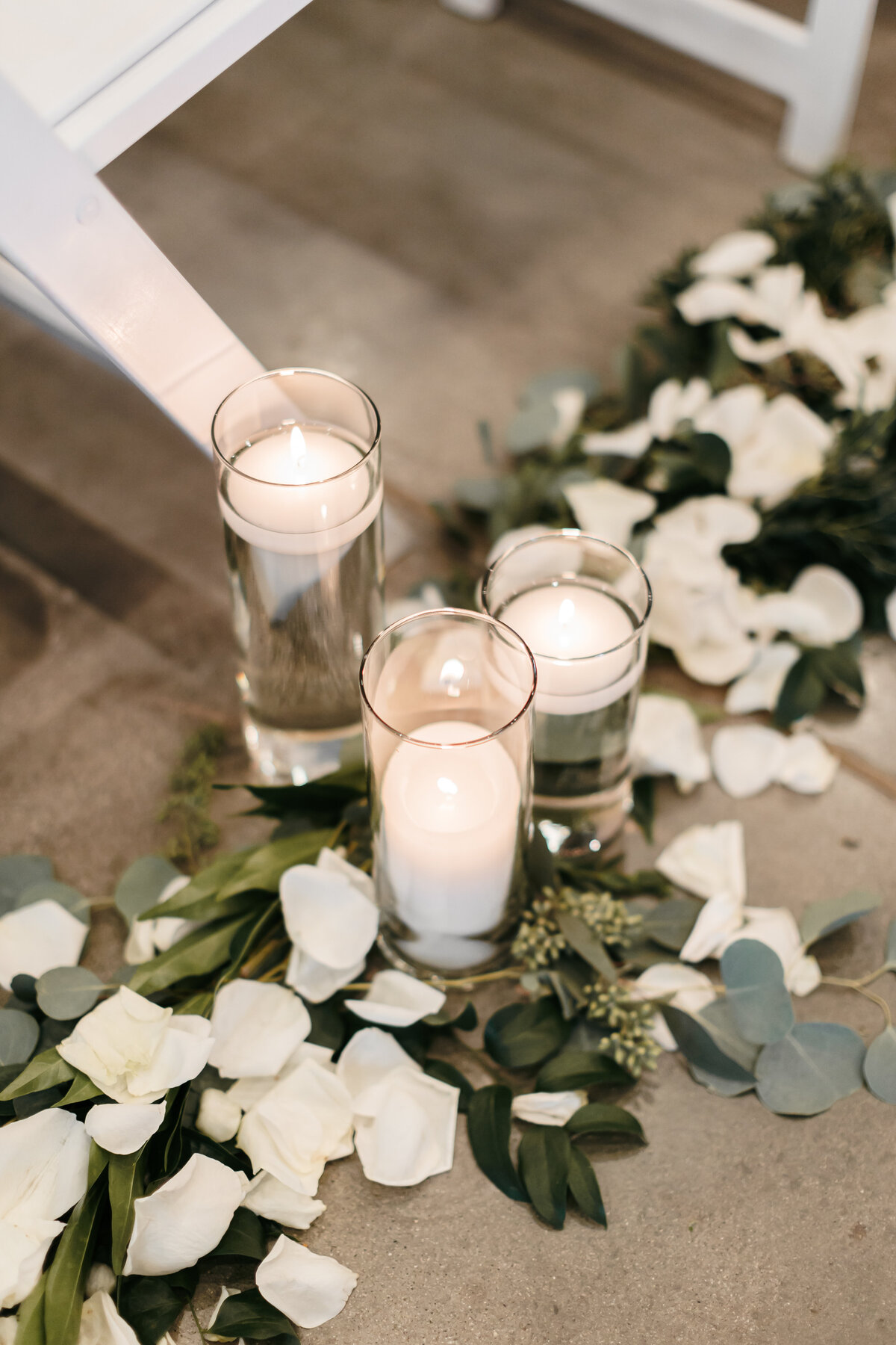 candles at a wedding