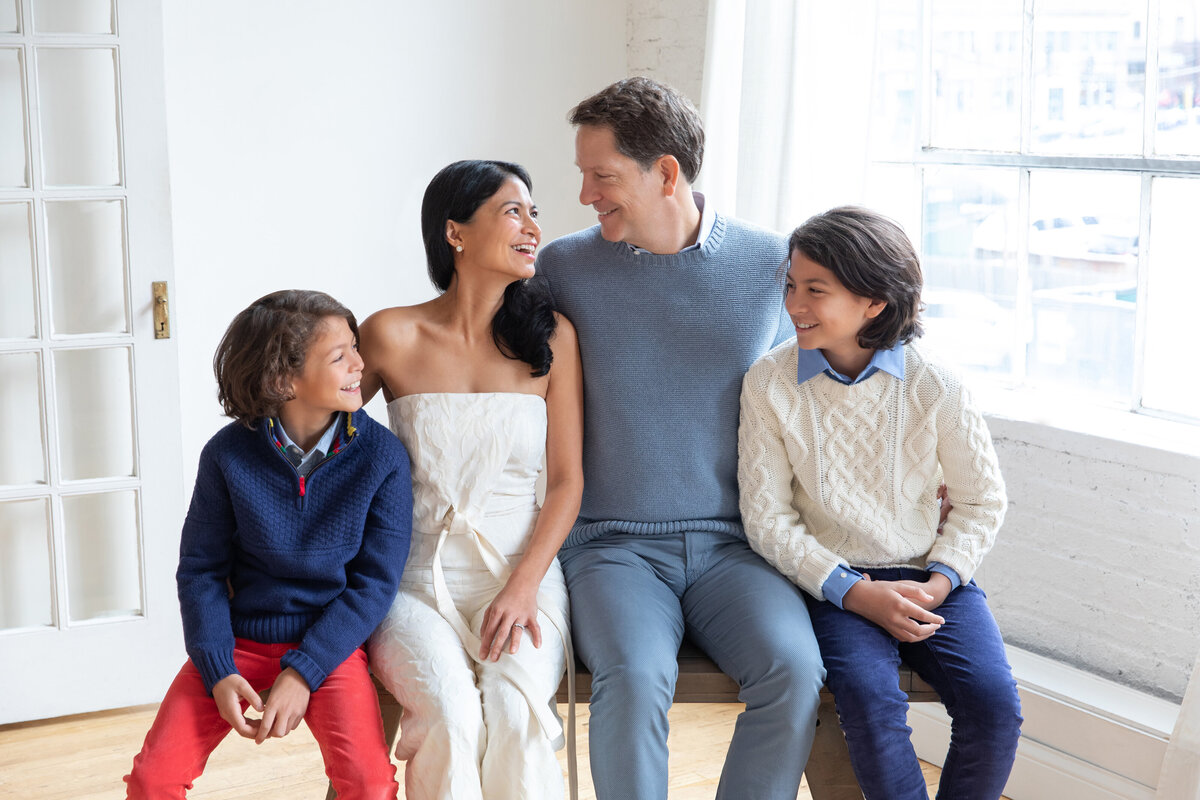 stylish-family-on-bench