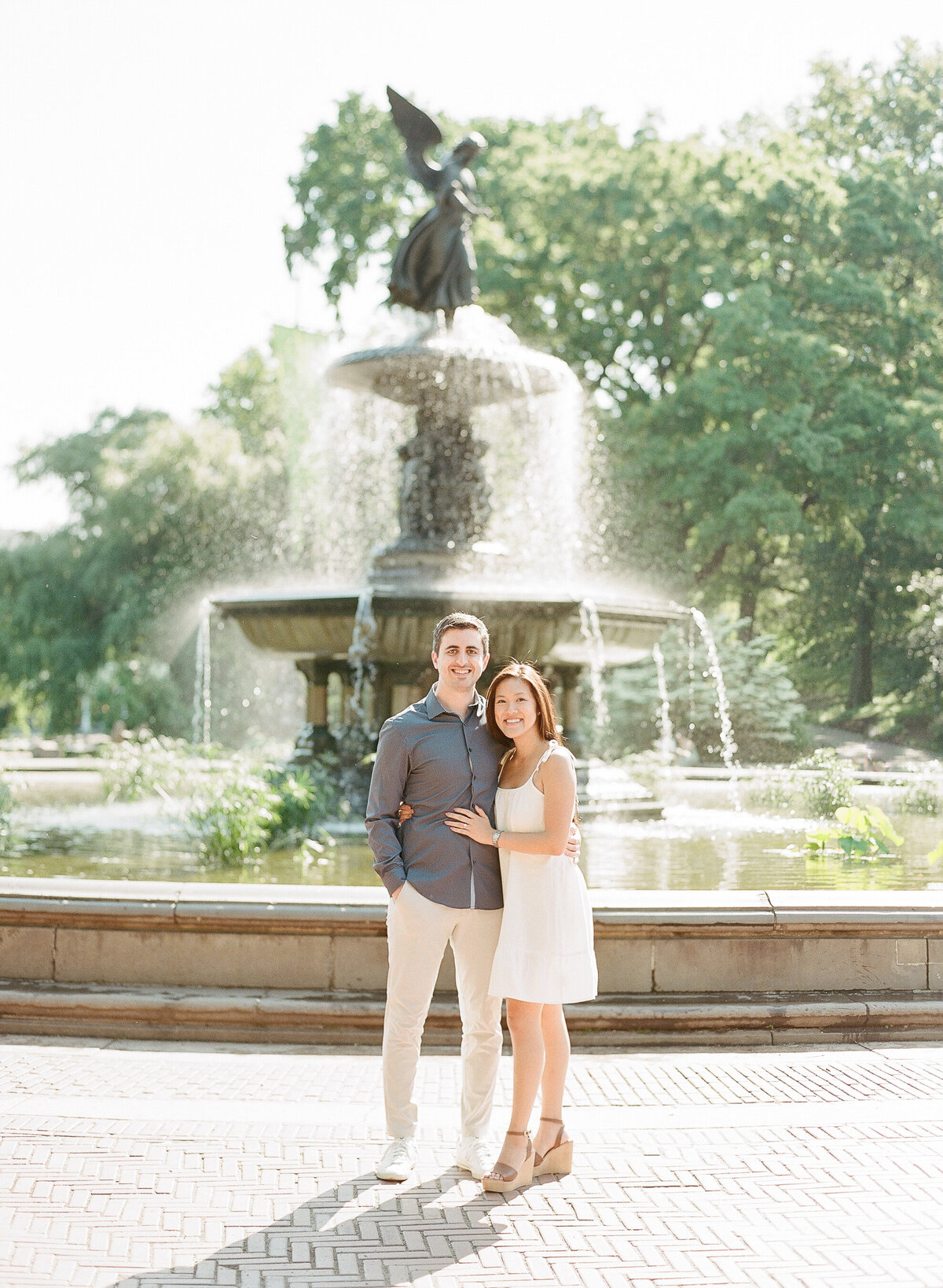Central Park Engagement Photos on Film-2
