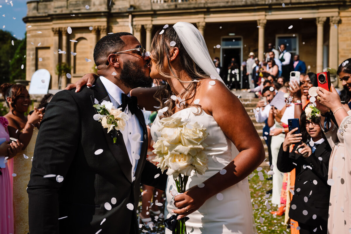 Bride and Groom during the entrance to their meal.