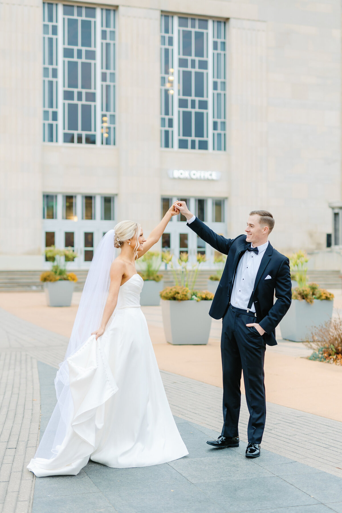 Black and White Wedding at Civic Center_ OKC-11