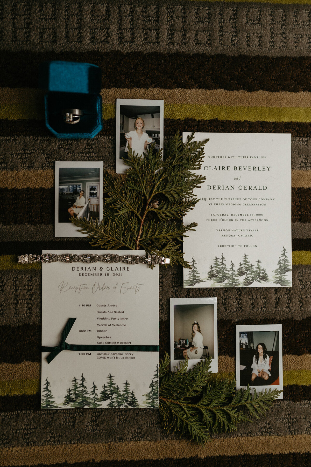 wedding invitations with tree branches