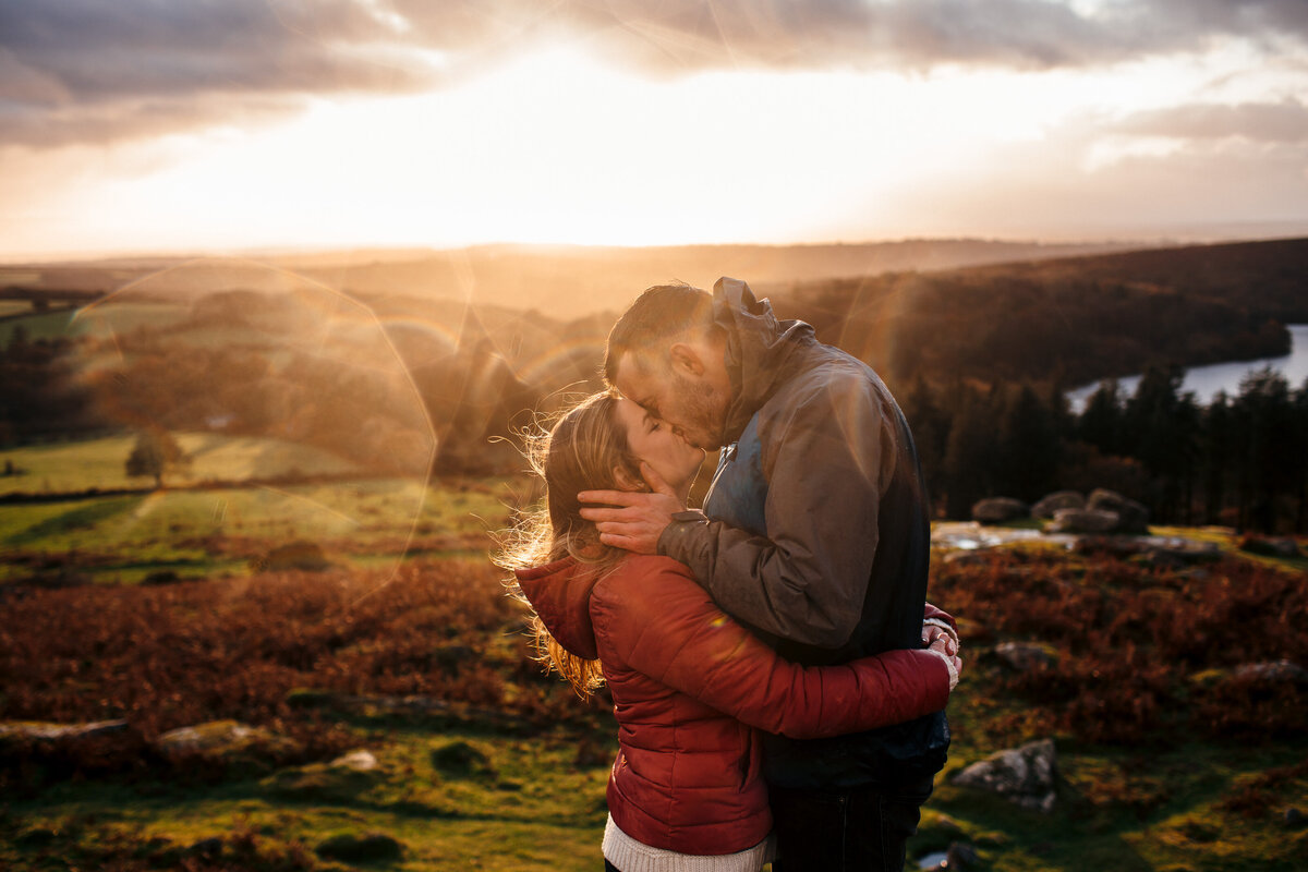 Engagement shoot at Sheepstor on Dartmoor, Devon