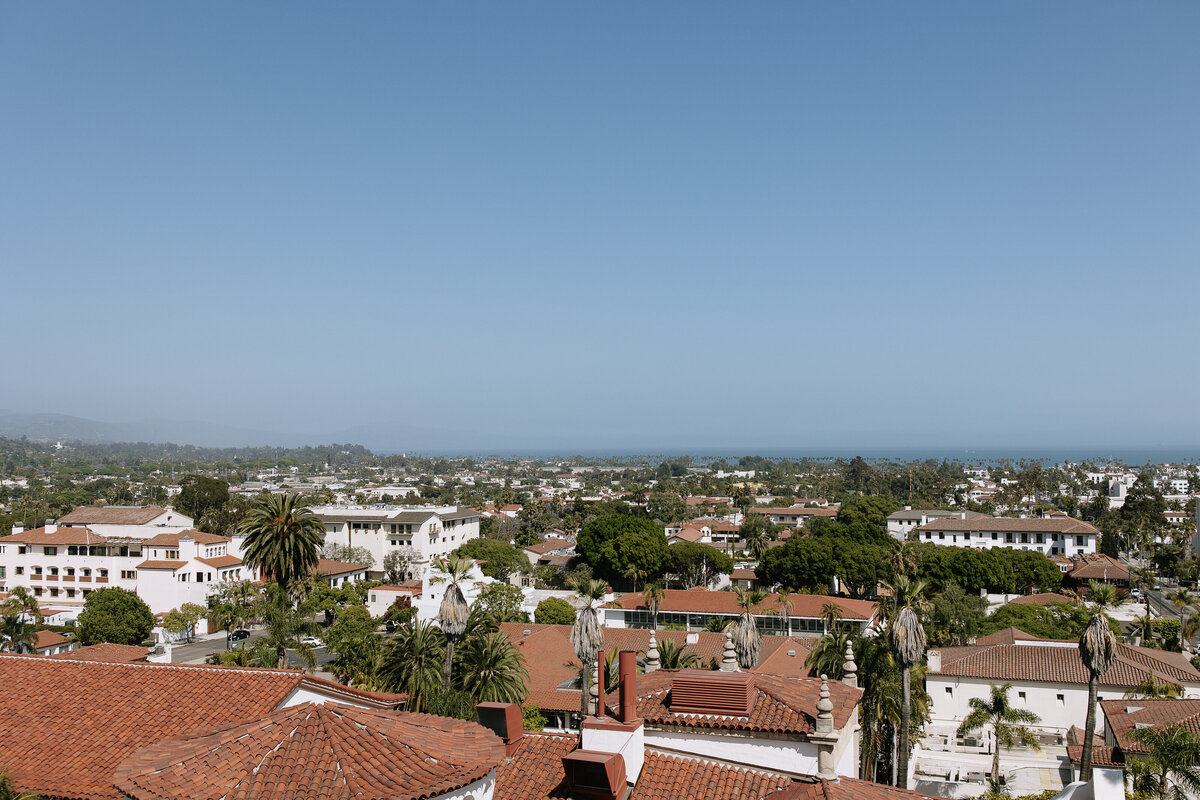 Elopement in Santa Barbara with wide ocean views