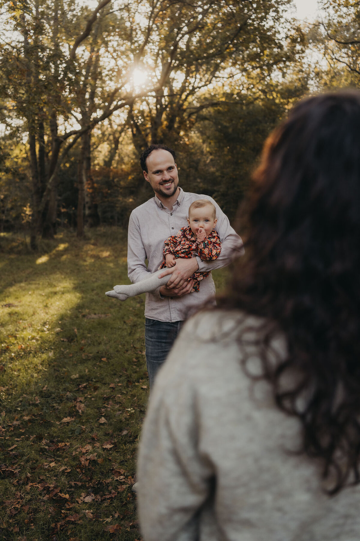 gezinsshoot in het bos van katwijk