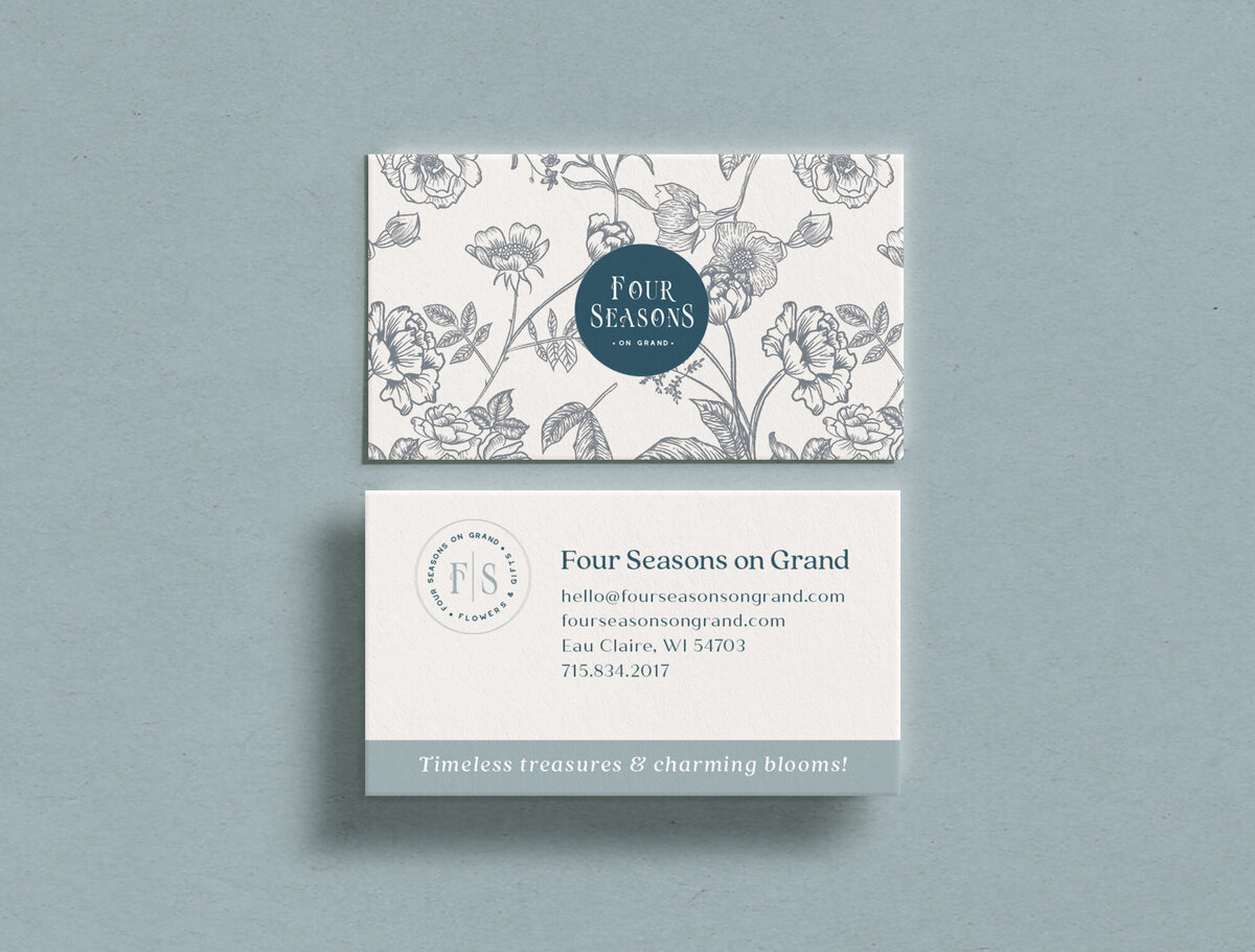 Branded business cards for florist