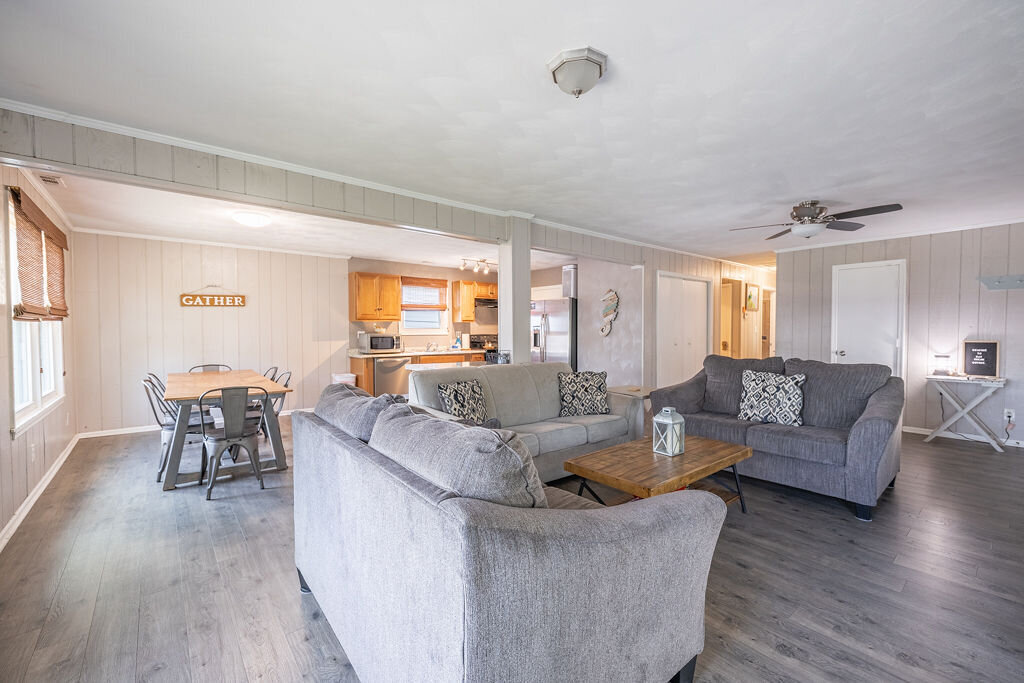 Living room with open floor plan