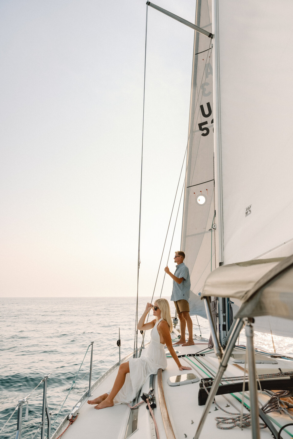 K+T Sailboat Lake Michigan Engagement Photos 8