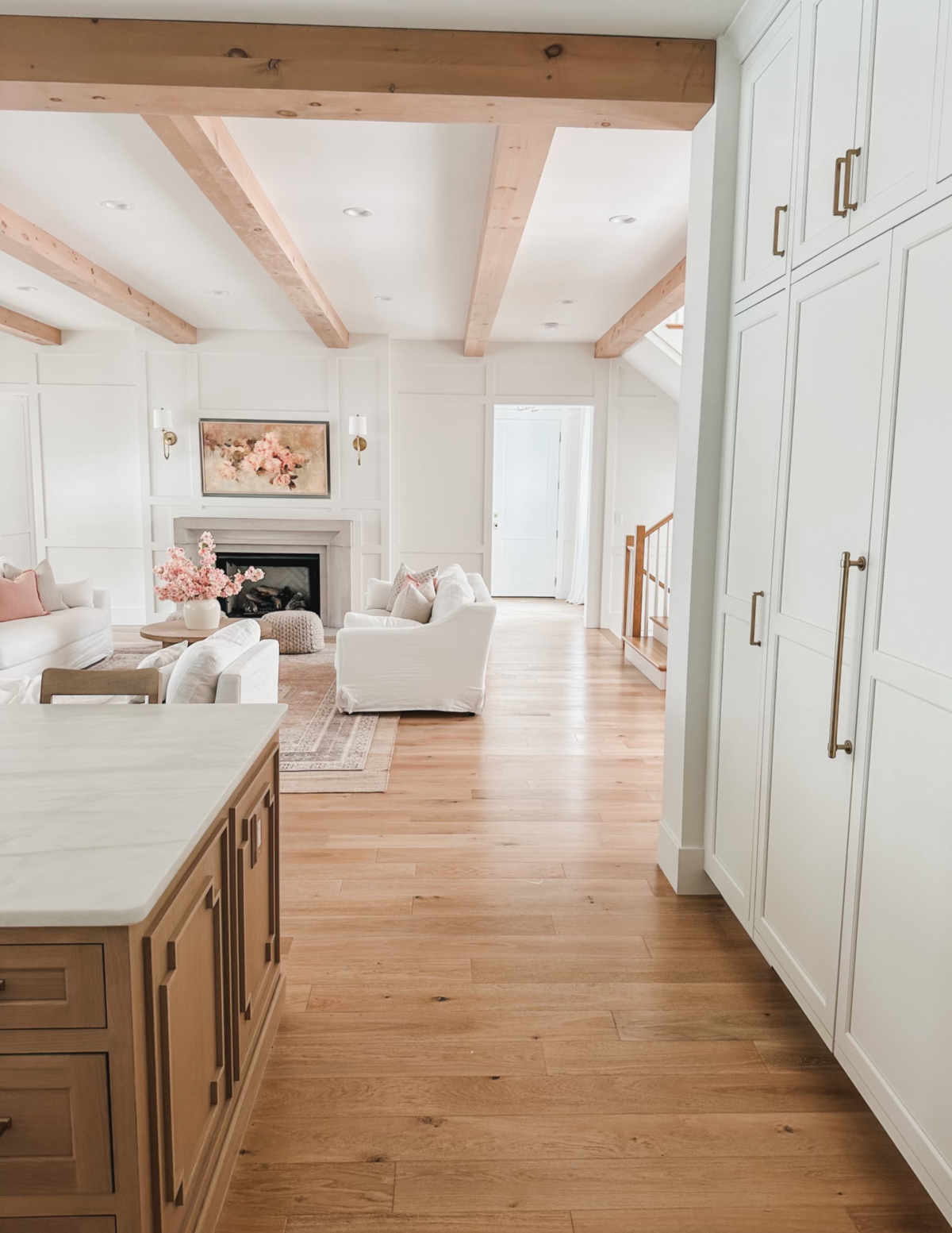 With an open floor plan, the home has excellent sight lines