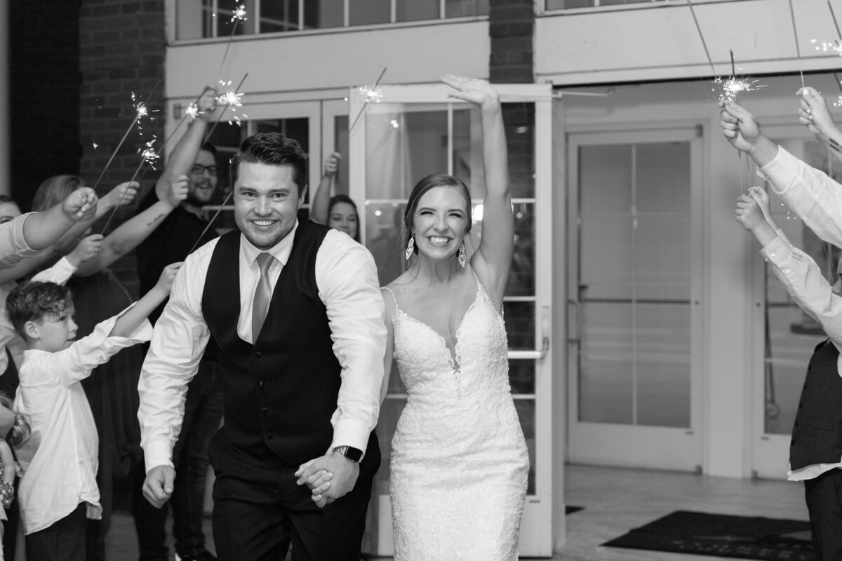 Sparkler exit at Stones River Country Club wedding reception