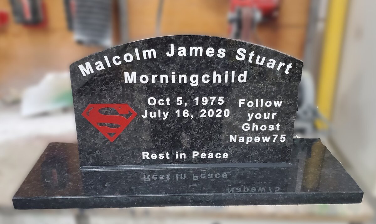 Superman Headstone Custom Design Saskatoon