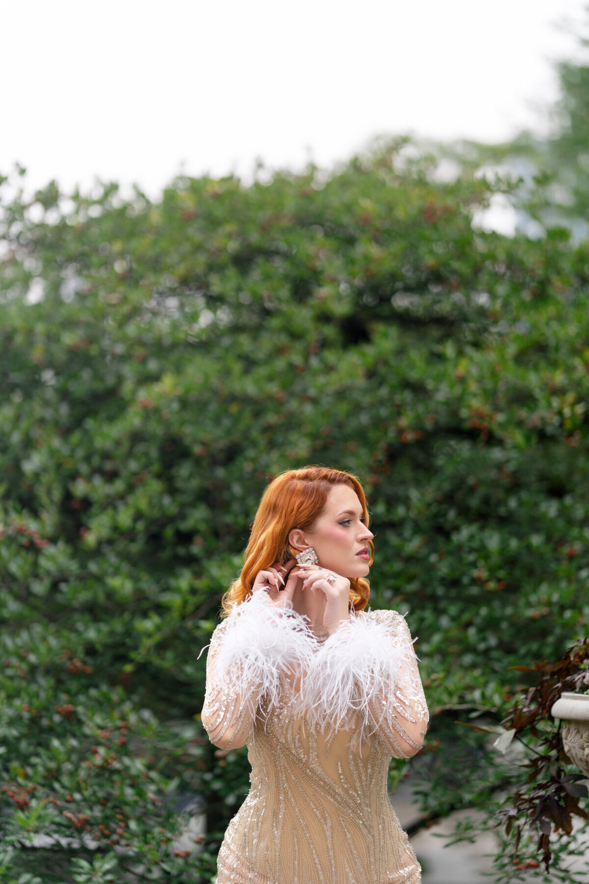 Berlez-Aspen-Avenue-Chicago-Wedding-Photographer-Glam-Atelier-Clair-De-Lune-Vintage-Bob-Mackie-Sheer-Beaded-Gown-Luxury-Engagement-Art-Institute-of-Chicago-South-Garden-33