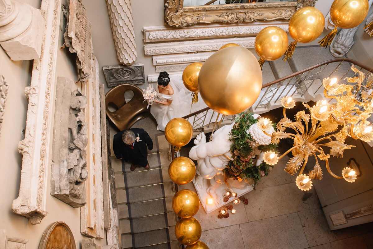 Balloons in the staircase