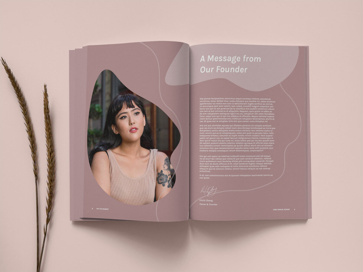 annual report mockup