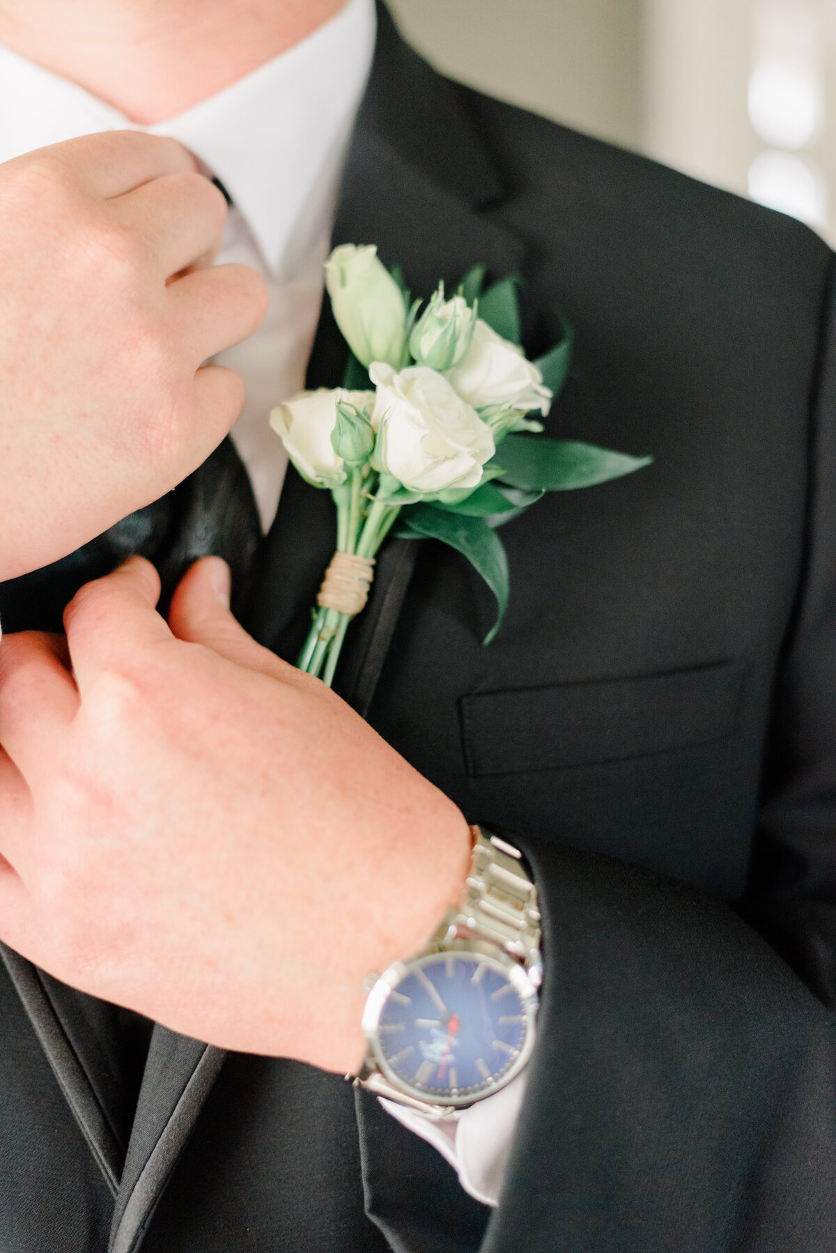 black-and-white-groom-details