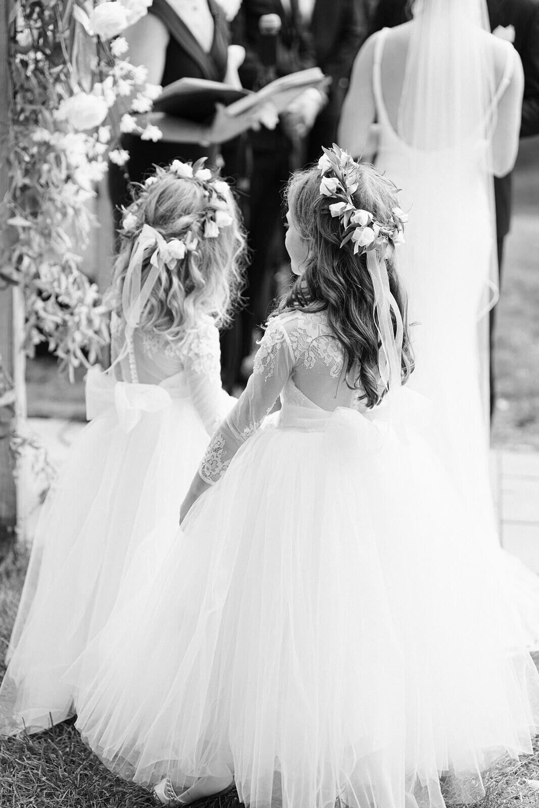 Flower girls at Finger Lakes Wedding, New York