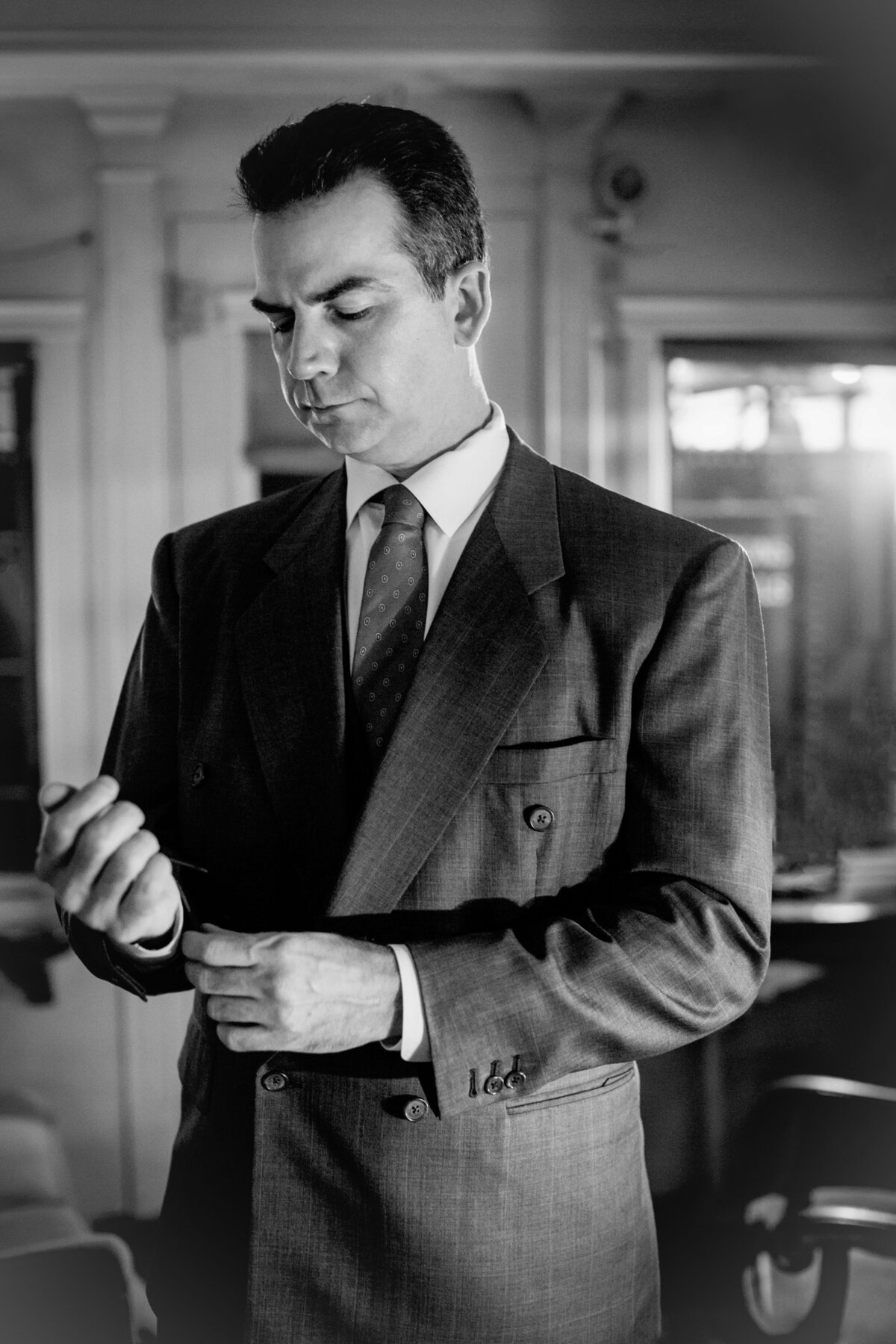 atlanta-groom-getting-ready-editorial-black-and-white-portrait