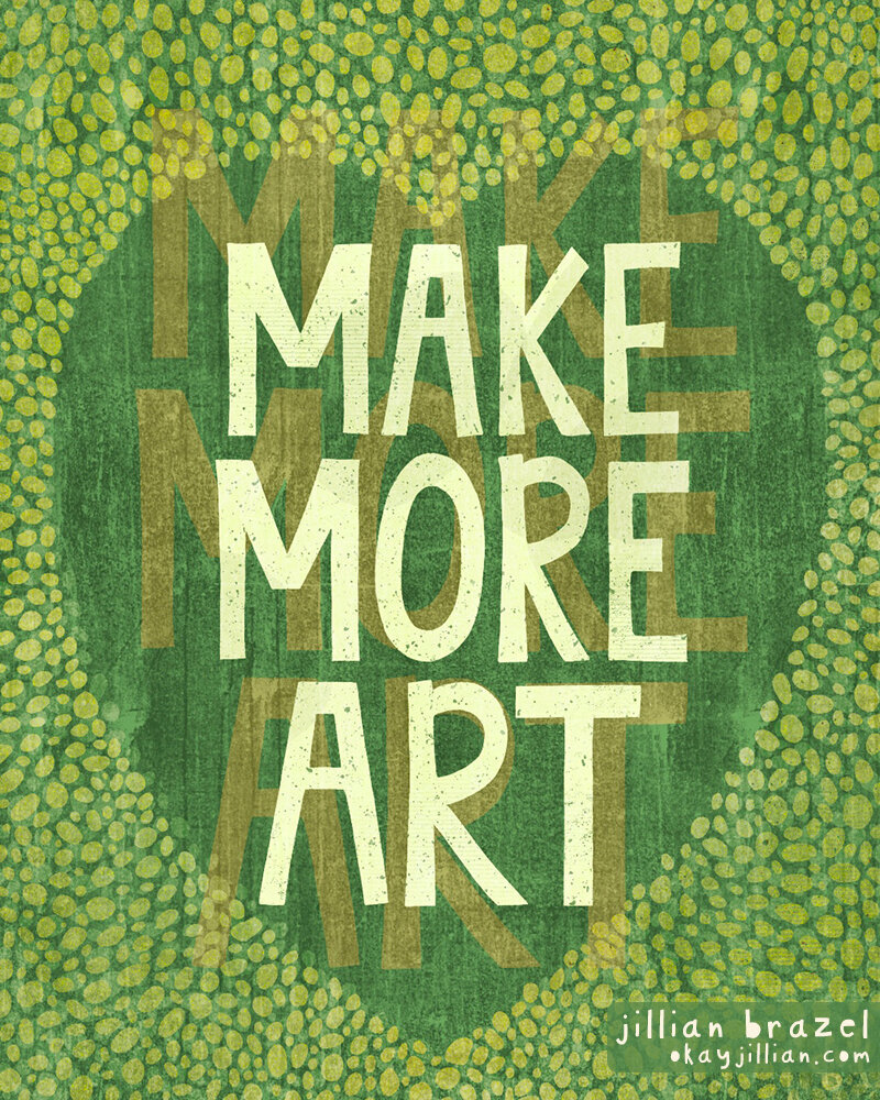 make-more-art-lettering-green