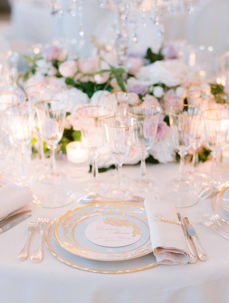 Pink and White Wedding Reception by Alejandra Poupel Events -